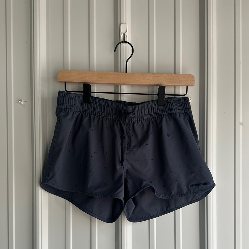 Patagonia Blue Athletic Shorts Elastic Waistband
